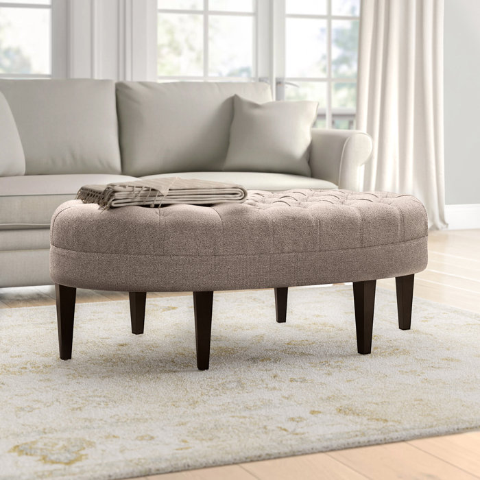 Intermezzo 48" Tufted Oval Cocktail Ottoman & Reviews Birch Lane